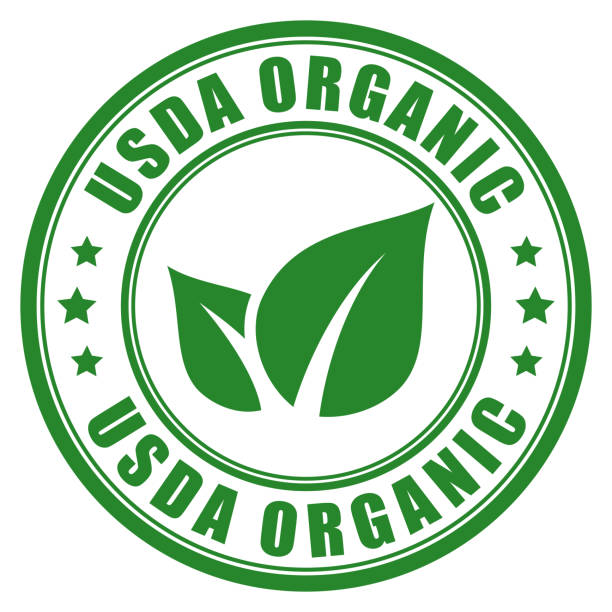 Usda organic vector label on white background